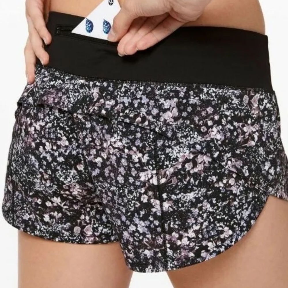 BNWT Lululemon Speed Up Short 2.5" Floral Sprits Sz4
